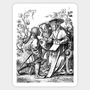 The cardinal - the Dance of Death - Hans Holbein Sticker